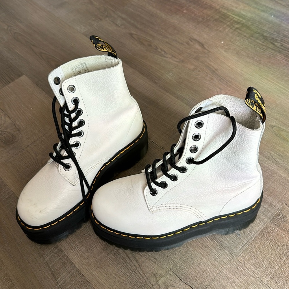 White Platform Doc Martens